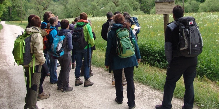 Teilnehmer bei einer Führung