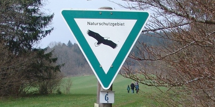 Hinweisschild Naturschutzgebiet